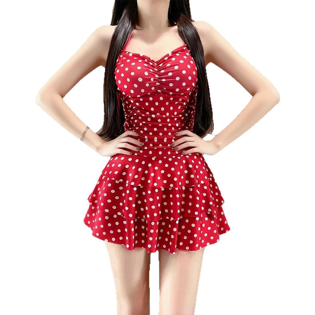 Women's Retro Polka-Dot One-Piece Swimsuit