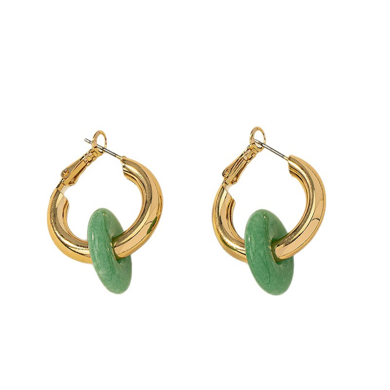 Exaggerated Gold-Plated Metal Earrings For Women