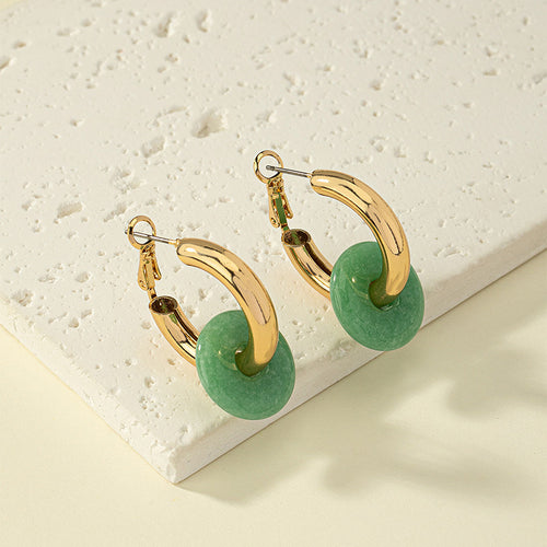 Exaggerated Gold-Plated Metal Earrings For Women