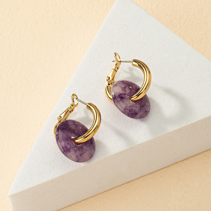 Exaggerated Gold-Plated Metal Earrings For Women